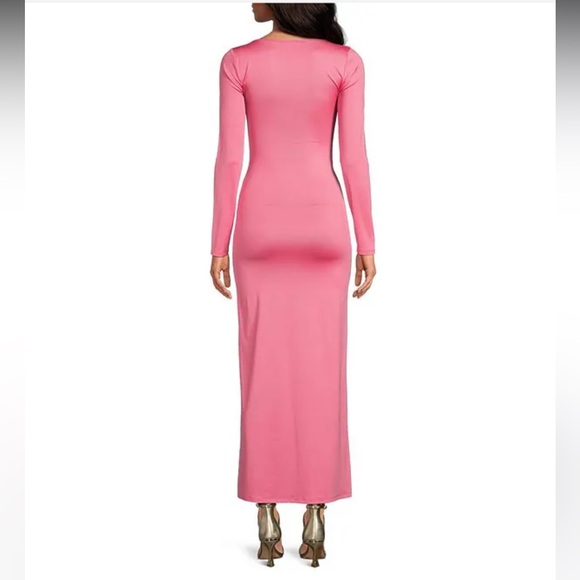 NWT Gianni Bini Column Icon Knit Scoop Neck Long Sleeve Bodycon Midi Dress - Picture 5 of 8